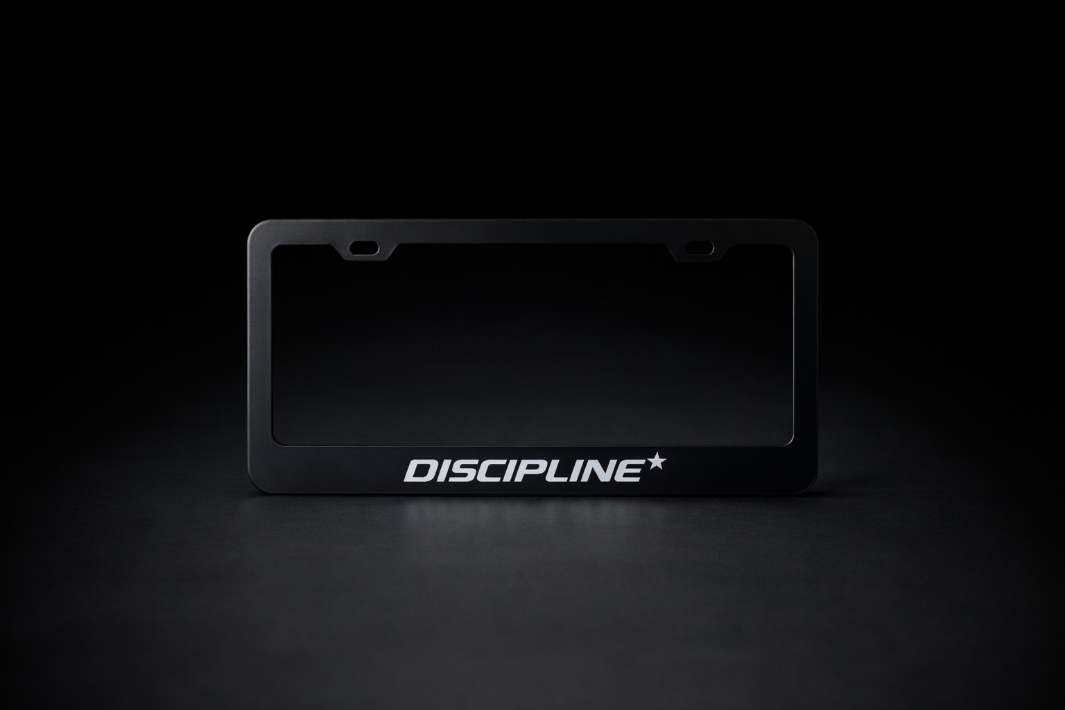 "Discipline" License Plate Frame